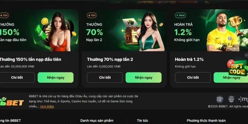 Khuyến mãi hấp dẫn dành cho người chơi